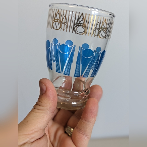 MCM Set of 6 Glasses Vintage Barware Vintage Juice Glasses MCM Tumblers Domimion - Picture 4 of 9